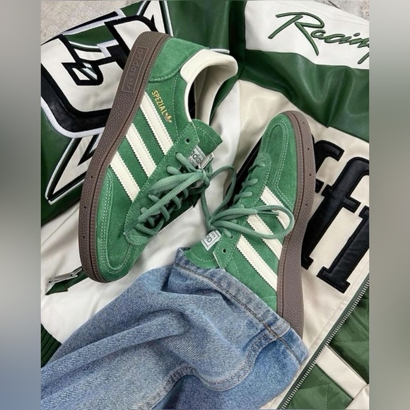 Adidas Green and White Spezial Sneakers - Picture 2 of 3